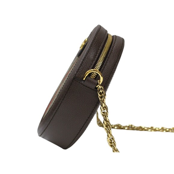 GUCCI GG Supreme Shoulder Bag crossbody brown canvas leather zipper - Picture 3 of 8